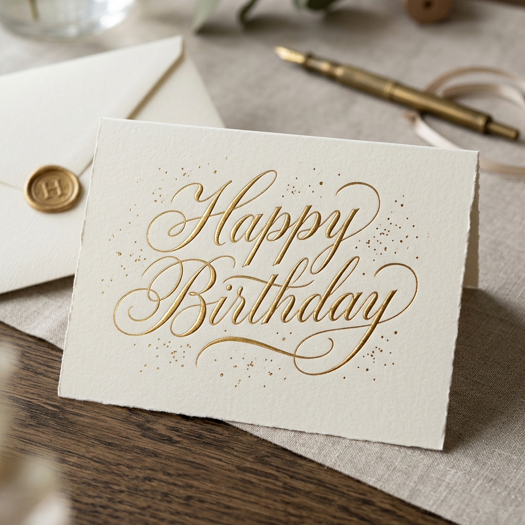 Wishing you a Happy Birthday Card Mockup